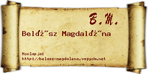 Belász Magdaléna névjegykártya